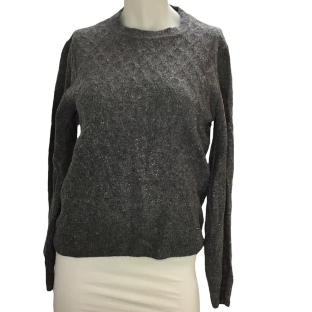 Armor Lux Gray Crew Neck Wool Sweater, medium